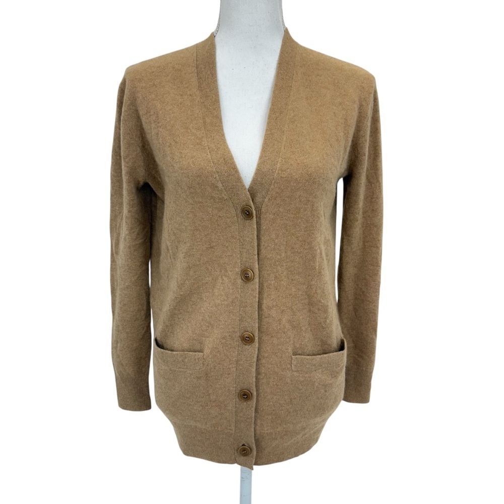 J. Crew Cashmere Cardigan XXS Camel/Tan - Picture 16 of 16
